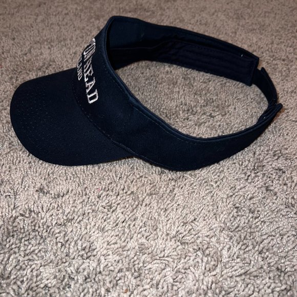 BJR Classic Navy Blue Hilton Head Travel Golf Sun Sports Adjustable Visor Hat - Picture 2 of 6